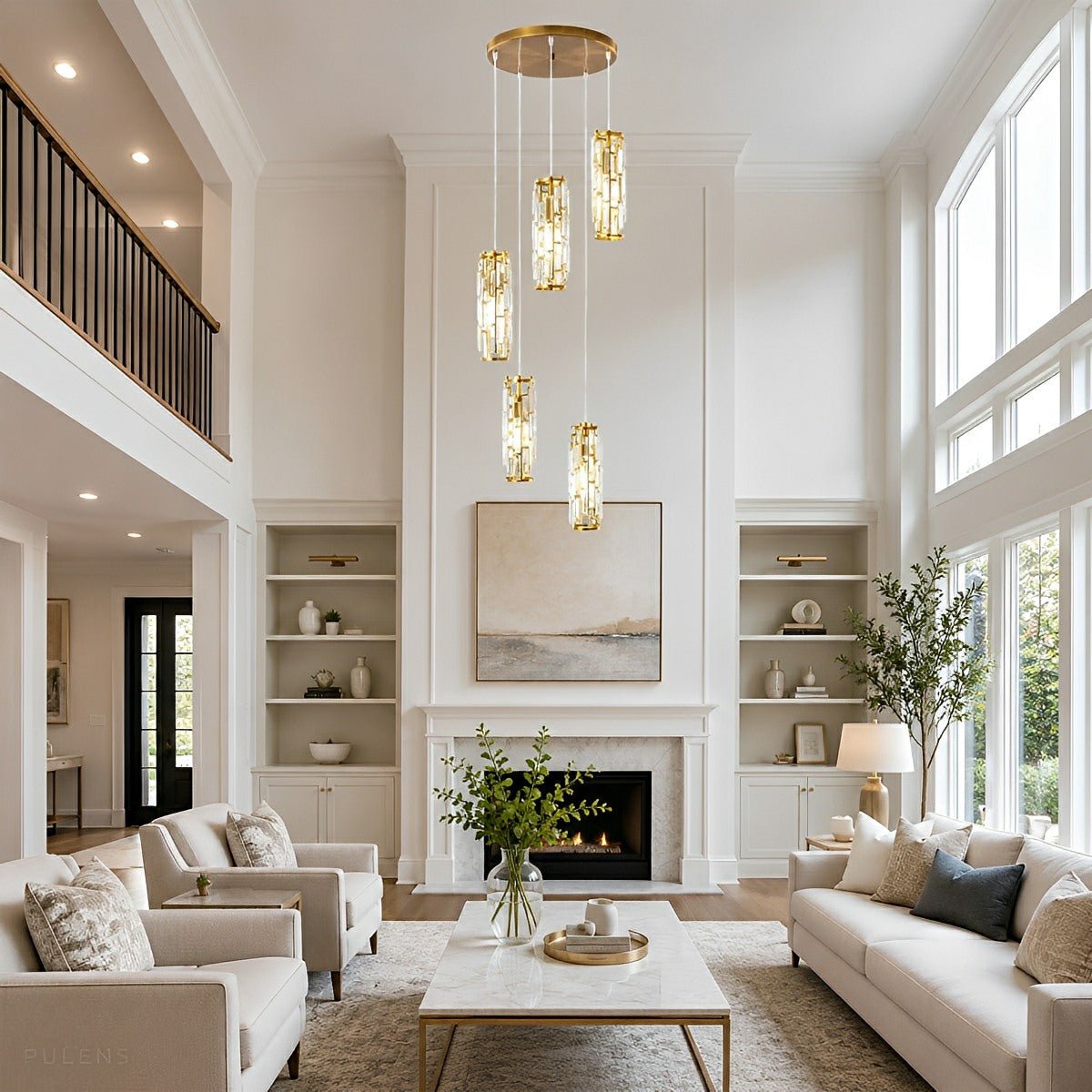 Dimmable Cascade Crystal Pendant Chandelier - Pulens