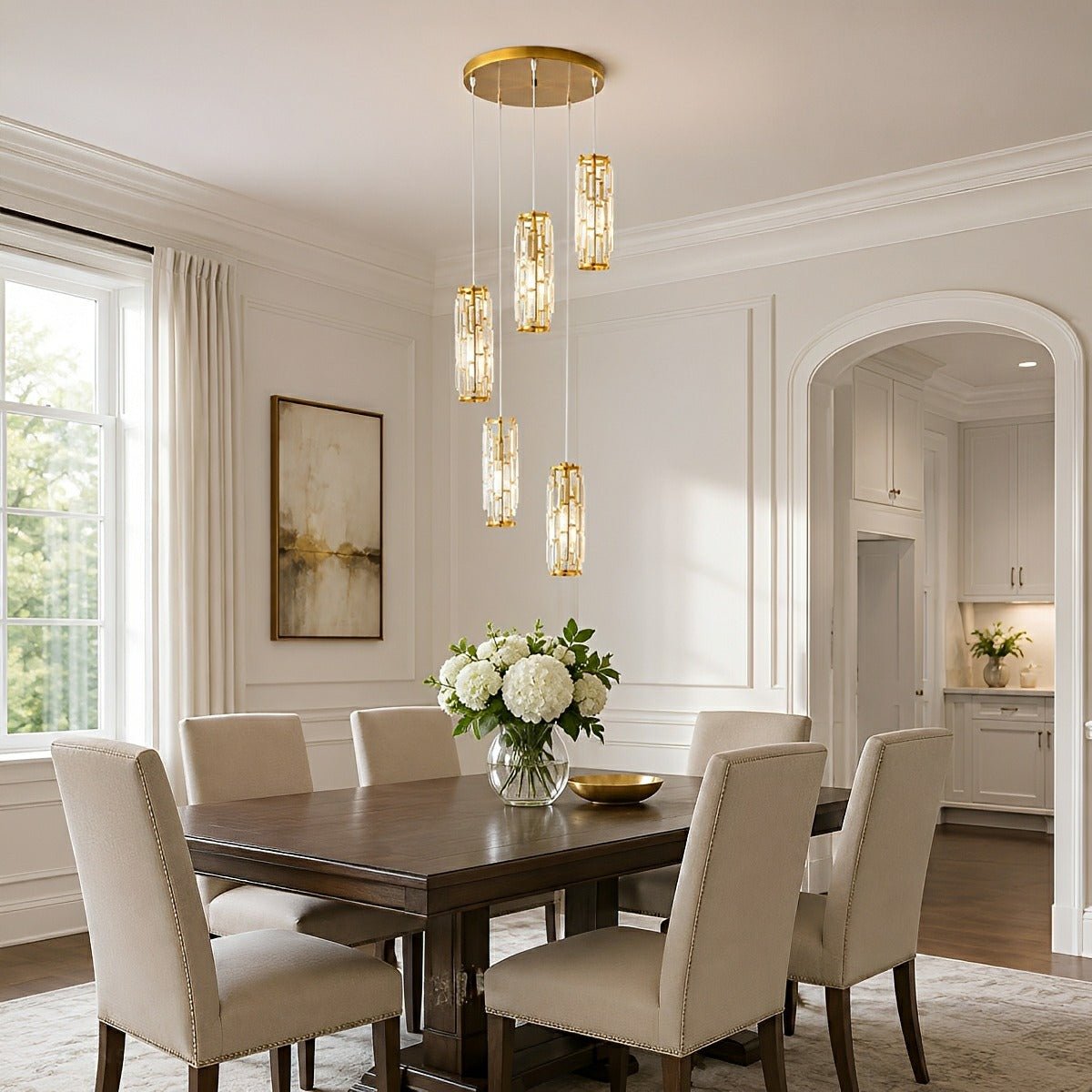 Dimmable Cascade Crystal Pendant Chandelier - Pulens