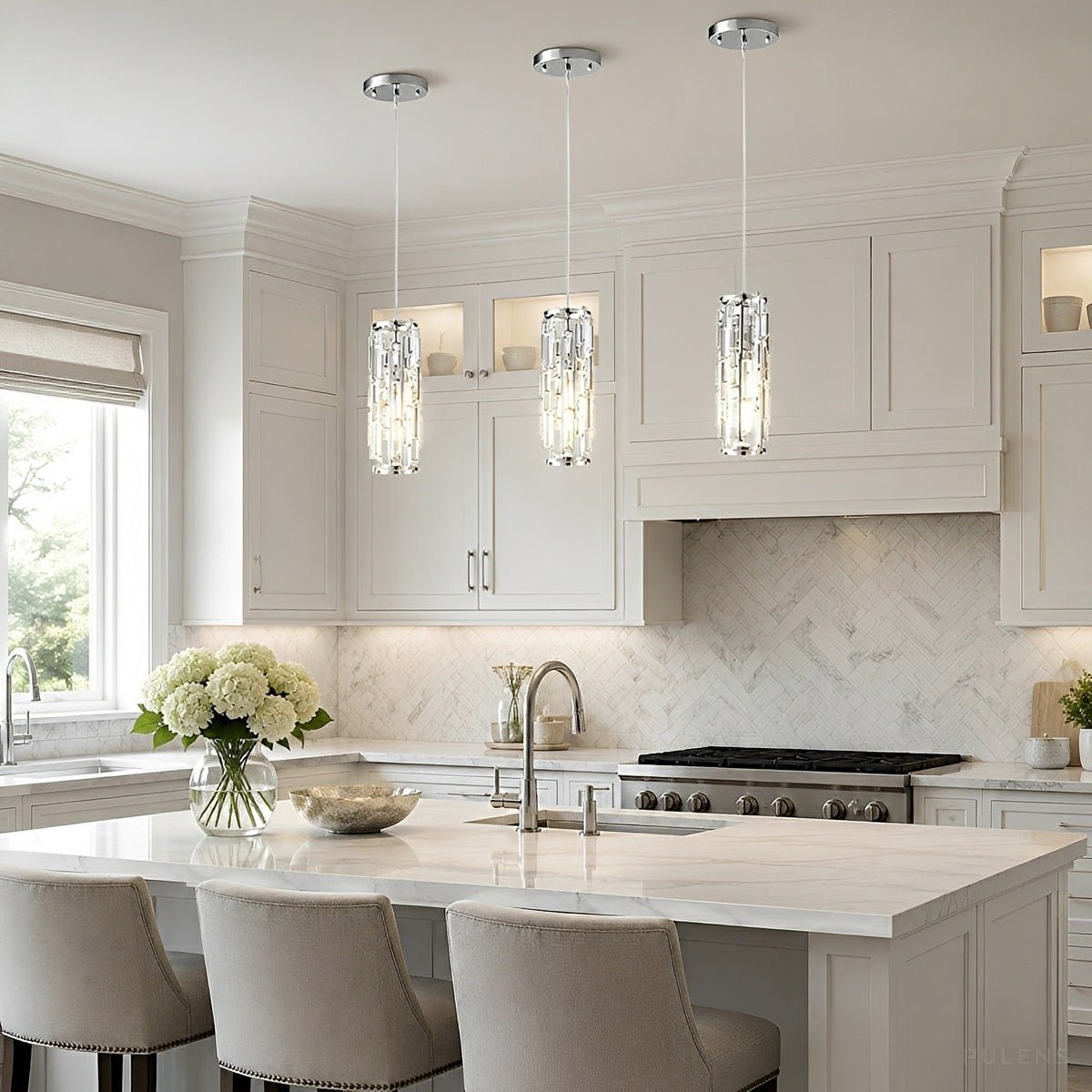 Dimmable Cascade Crystal Pendant Chandelier - Pulens