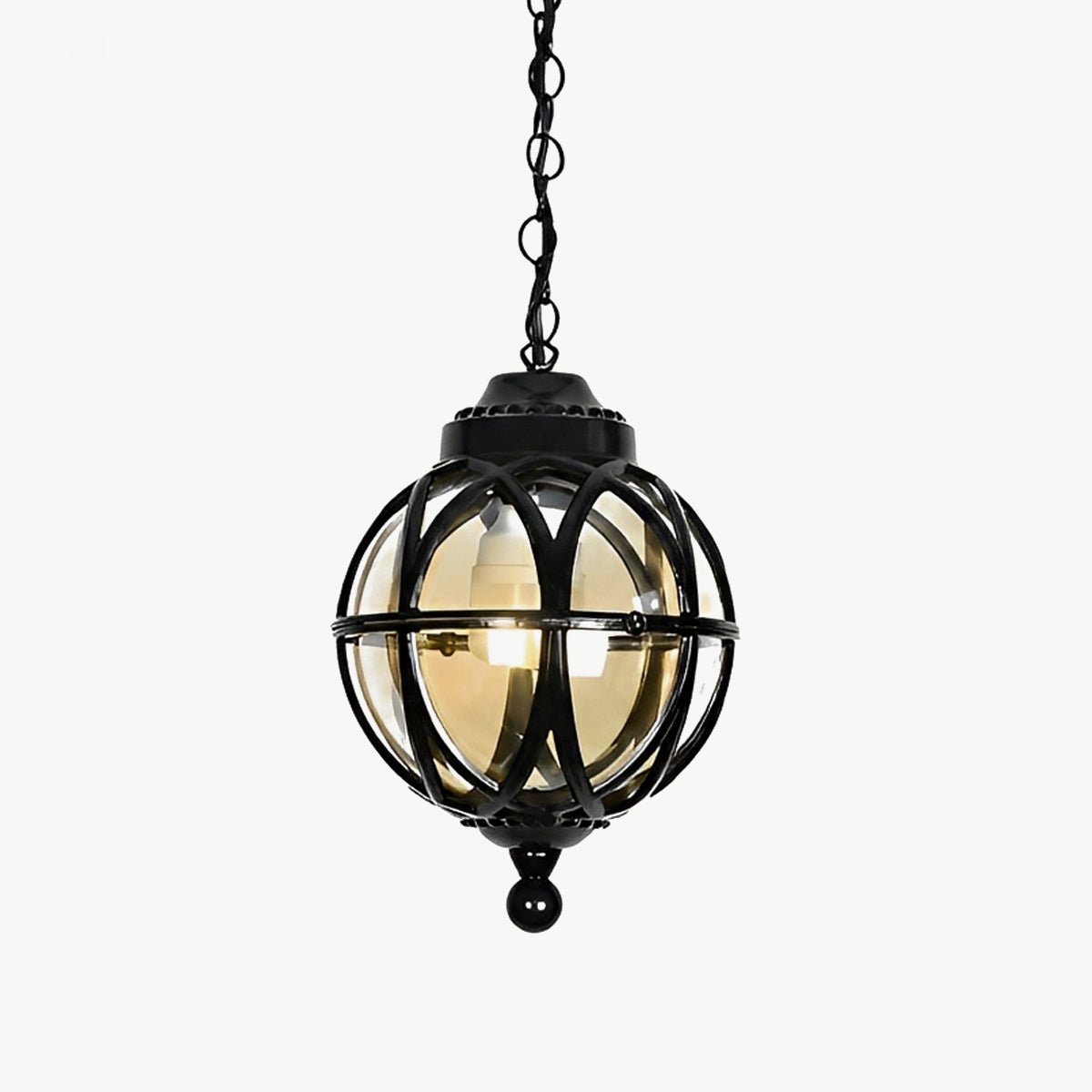 Dimmable Globe Cage Outdoor Pendant Light - Pulens