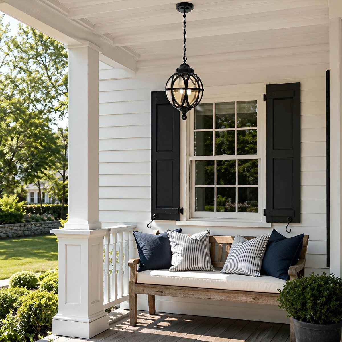 Dimmable Globe Cage Outdoor Pendant Light - Pulens