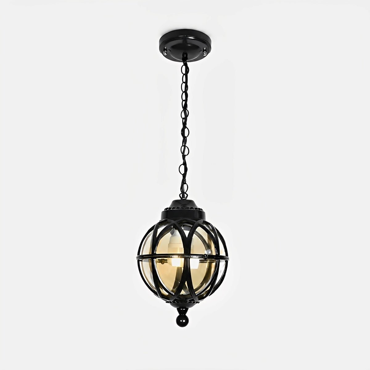 Dimmable Globe Cage Outdoor Pendant Light - Pulens