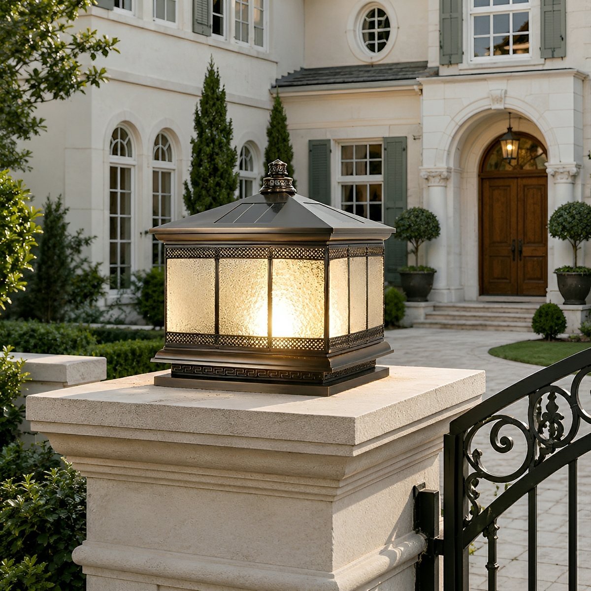Dimmable Mission Outdoor Post Cap Light - Pulens