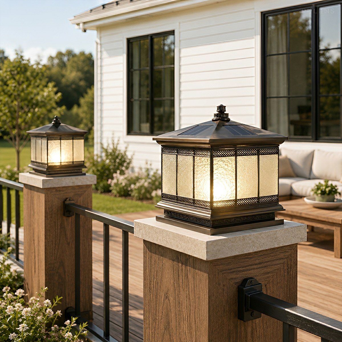 Dimmable Mission Outdoor Post Cap Light - Pulens