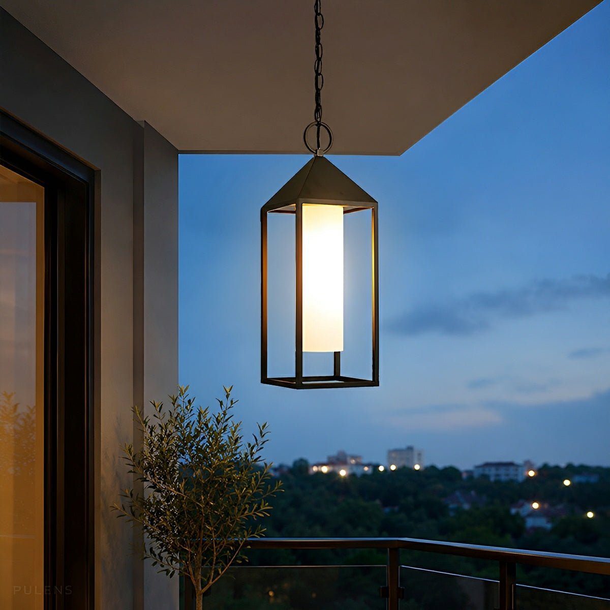 Dimmable Box Frame Outdoor Pendant Light - Pulens