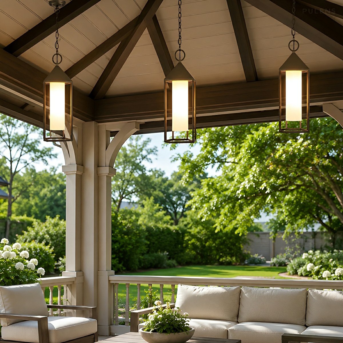 Dimmable Box Frame Outdoor Pendant Light - Pulens