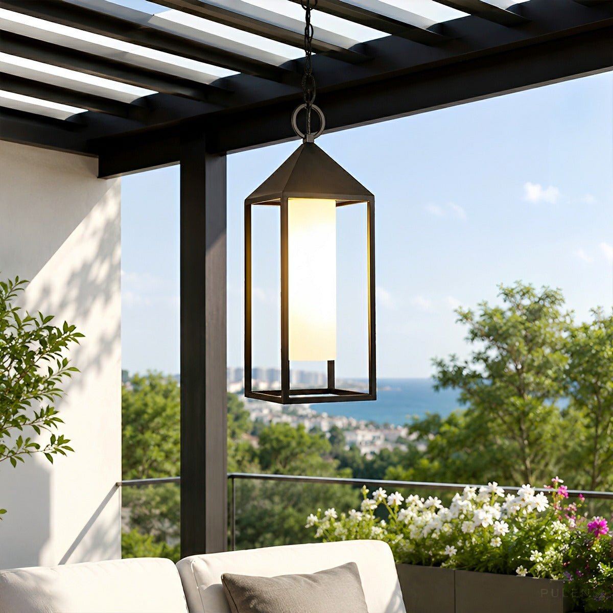 Dimmable Box Frame Outdoor Pendant Light - Pulens