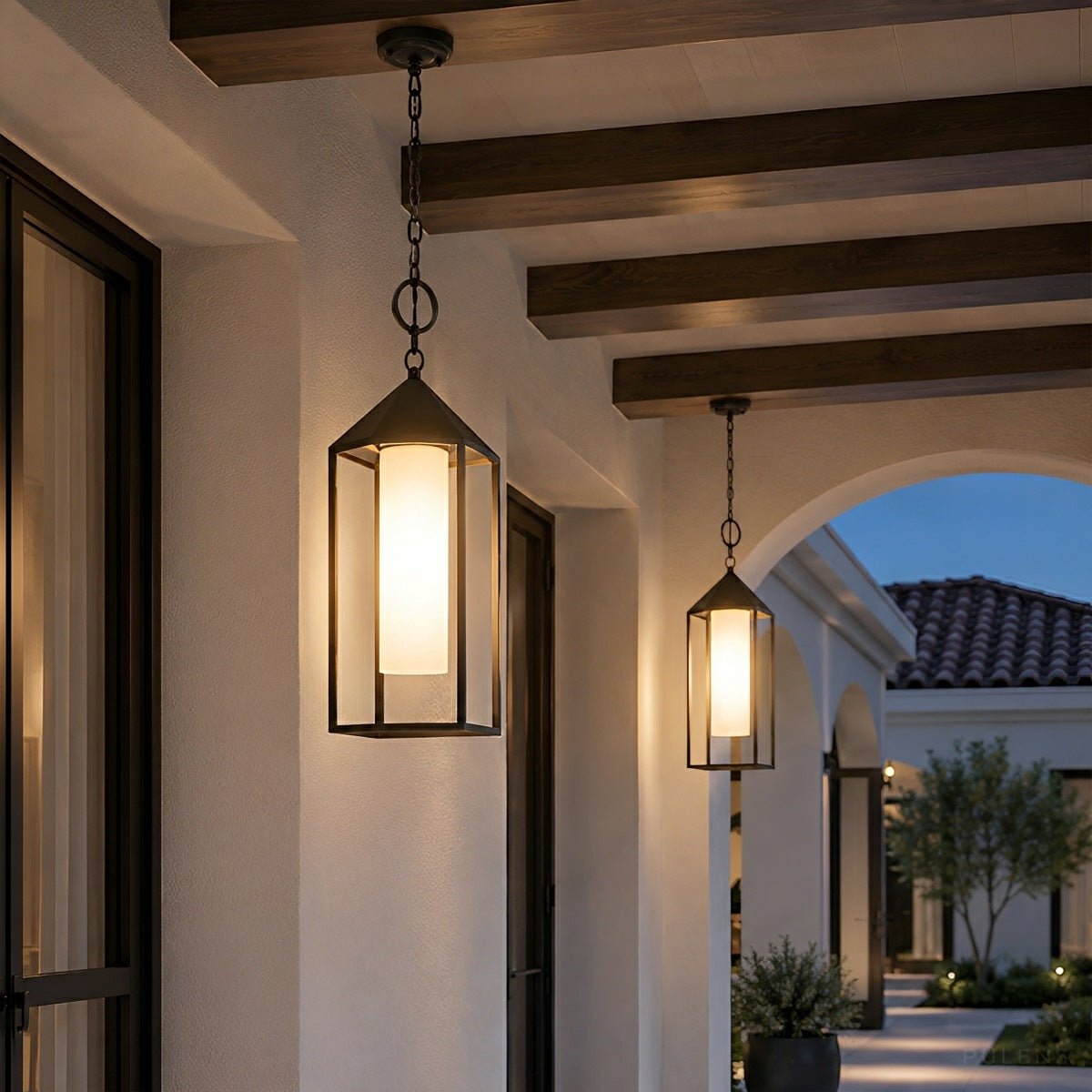 Dimmable Box Frame Outdoor Pendant Light - Pulens