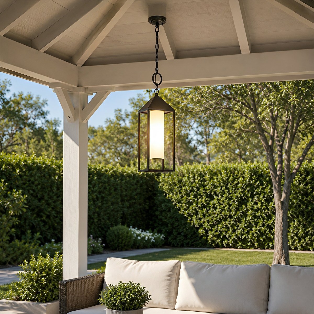 Dimmable Box Frame Outdoor Pendant Light - Pulens