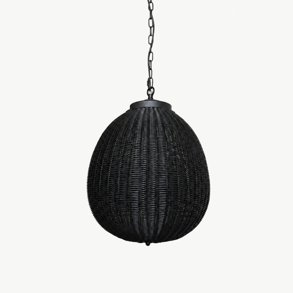 Dimmable Woven Rattan Globe Outdoor Pendant Light - Pulens