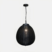 Dimmable Woven Rattan Globe Outdoor Pendant Light - Pulens