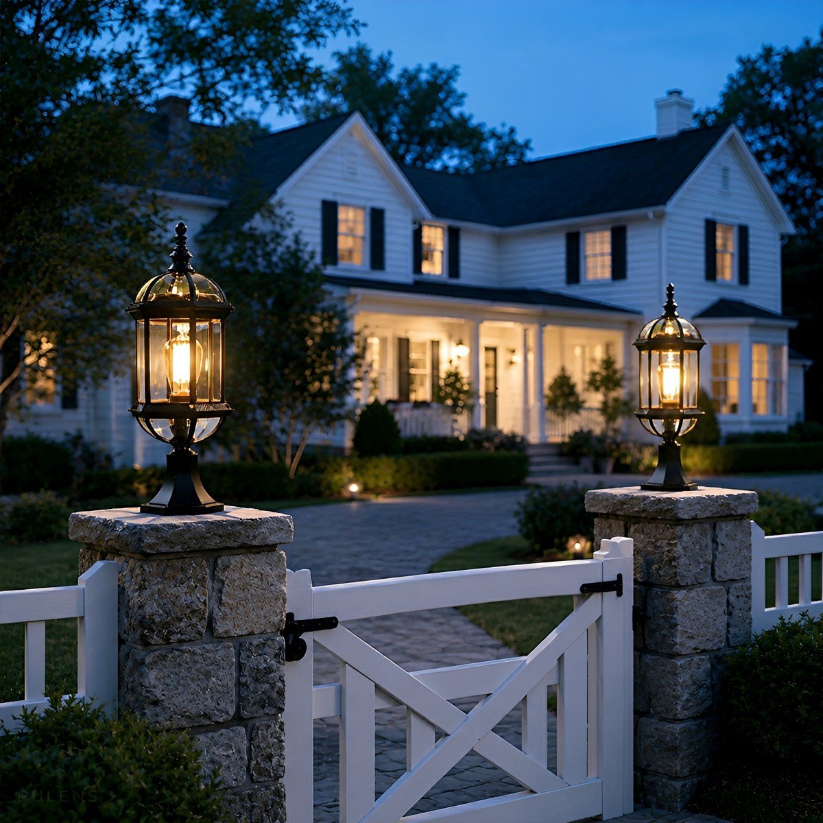 Dimmable Coach Lantern Outdoor Post Light - Pulens