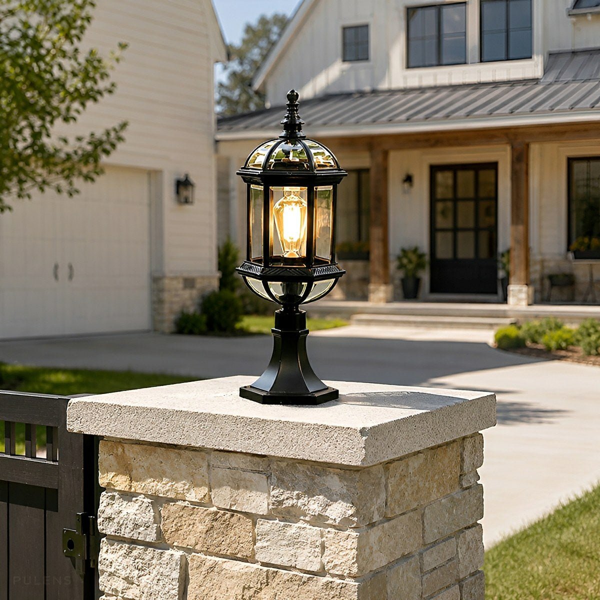 Dimmable Coach Lantern Outdoor Post Light - Pulens