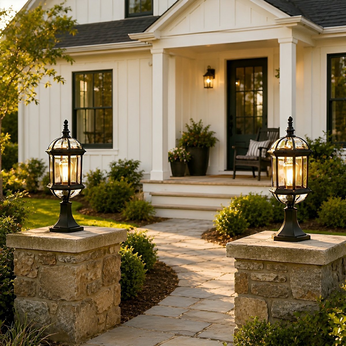 Dimmable Coach Lantern Outdoor Post Light - Pulens