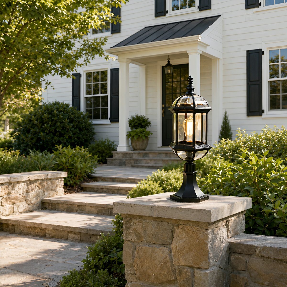 Dimmable Coach Lantern Outdoor Post Light - Pulens