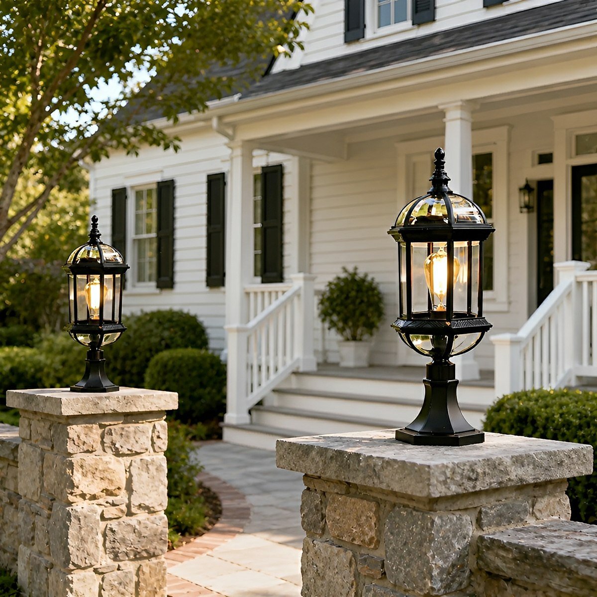 Dimmable Coach Lantern Outdoor Post Light - Pulens