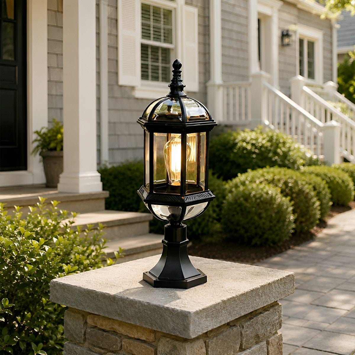 Dimmable Coach Lantern Outdoor Post Light - Pulens