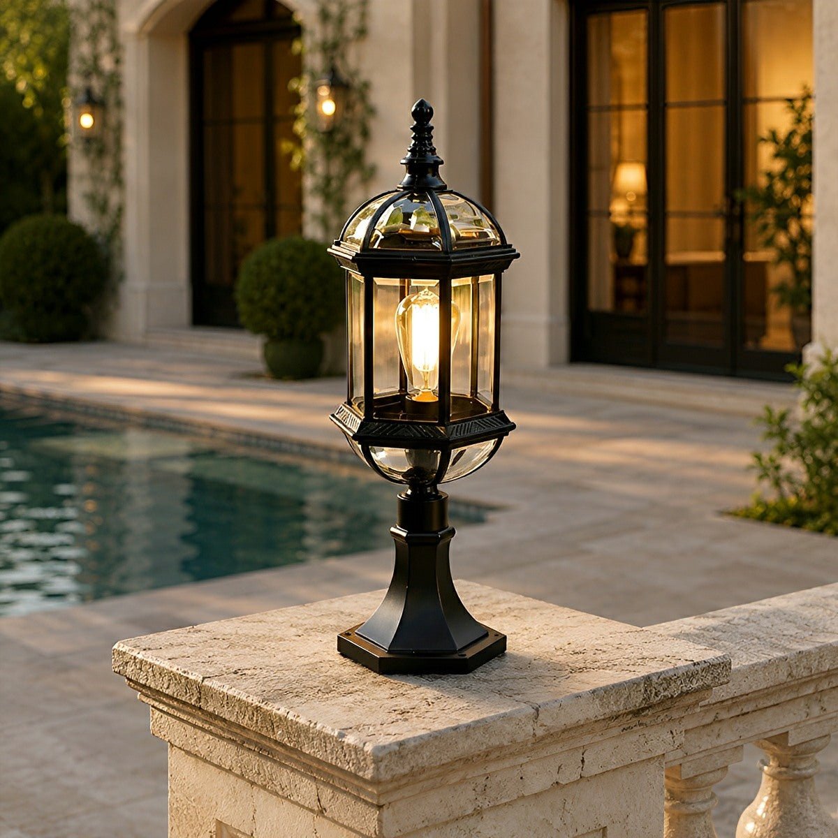 Dimmable Coach Lantern Outdoor Post Light - Pulens