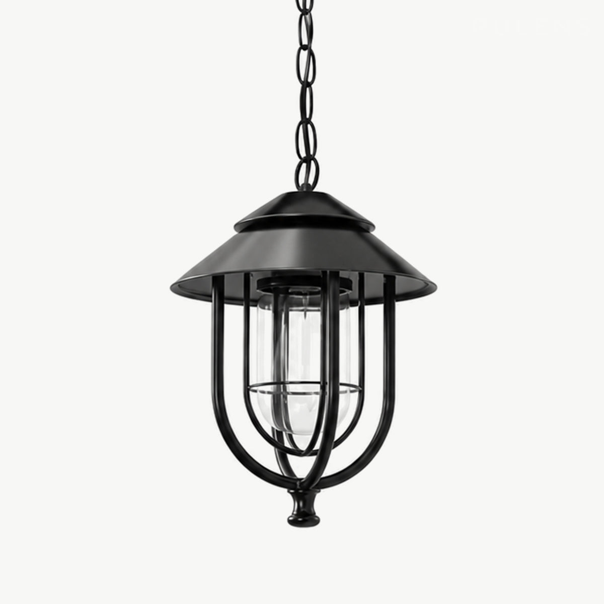 Dimmable Farmhouse Open Cage Outdoor Pendant Light - Pulens