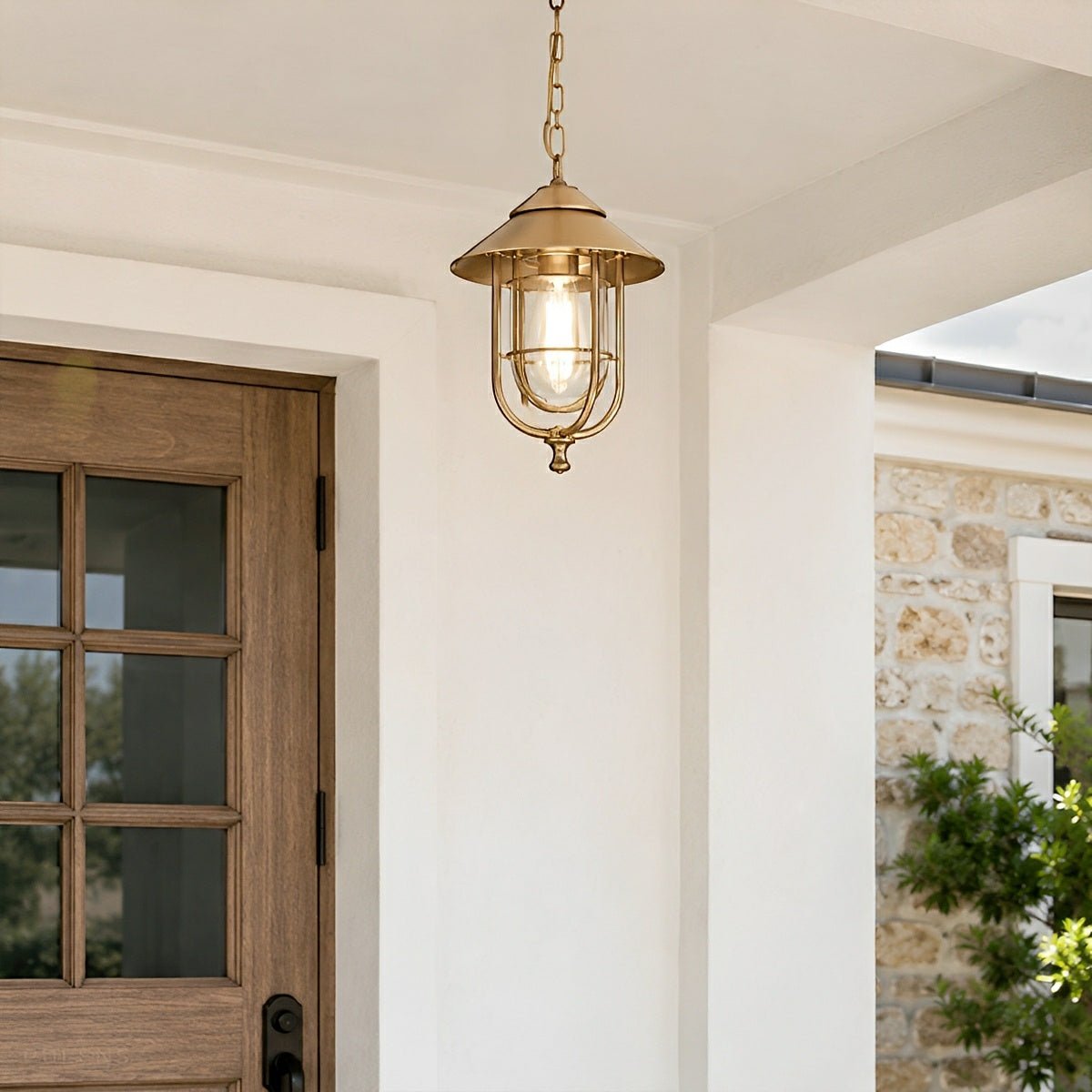 Dimmable Farmhouse Open Cage Outdoor Pendant Light - Pulens