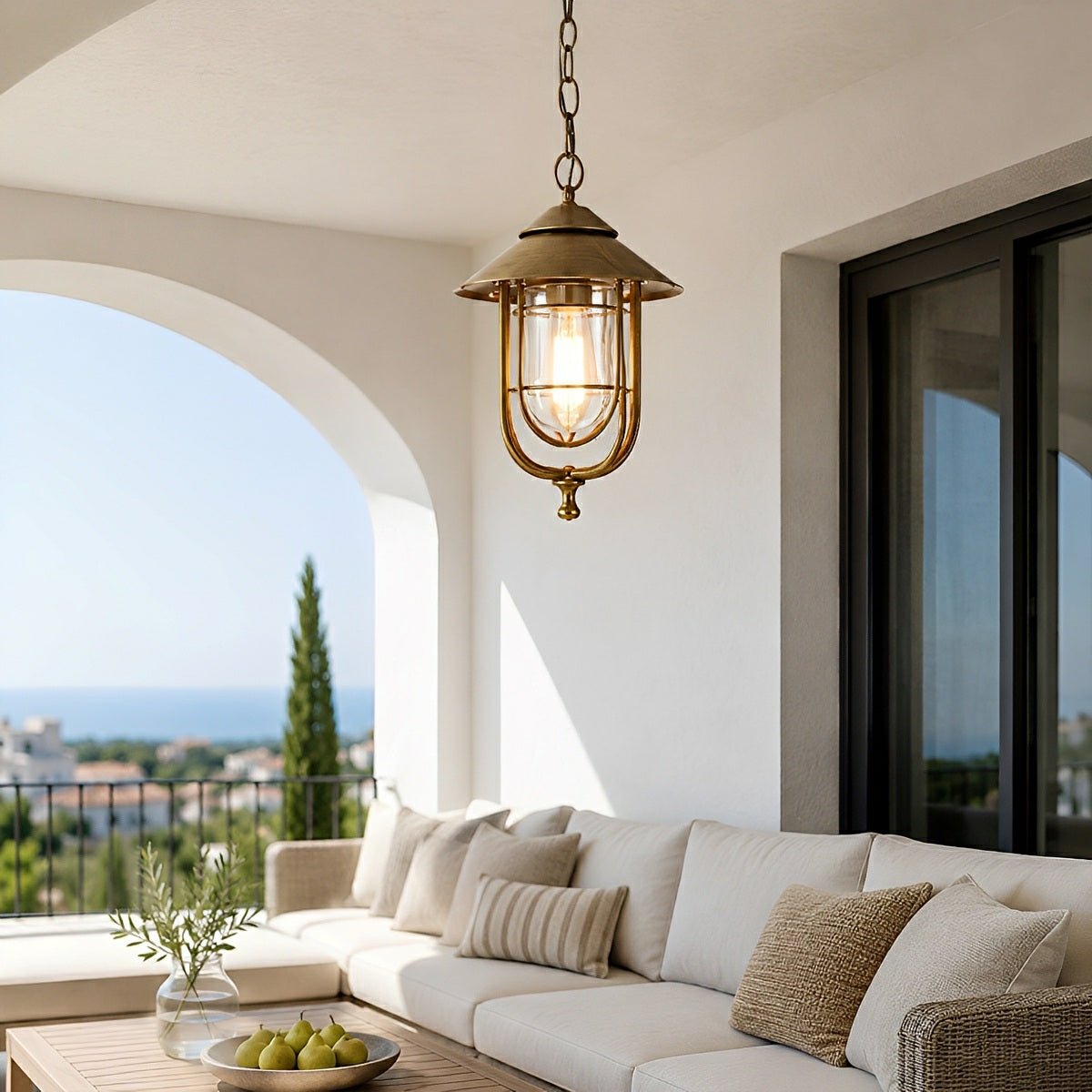 Dimmable Farmhouse Open Cage Outdoor Pendant Light - Pulens