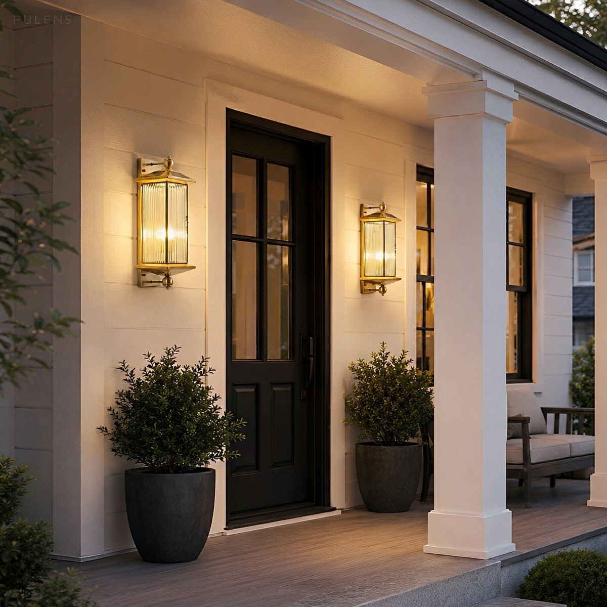 Dimmable Copper Outdoor Wall Lights - Pulens