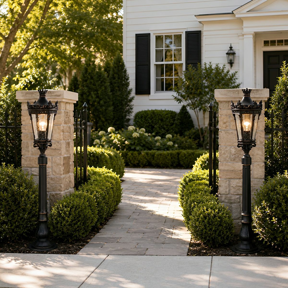 Dimmable Victorian Path Light Outdoor Bollard Light - Pulens