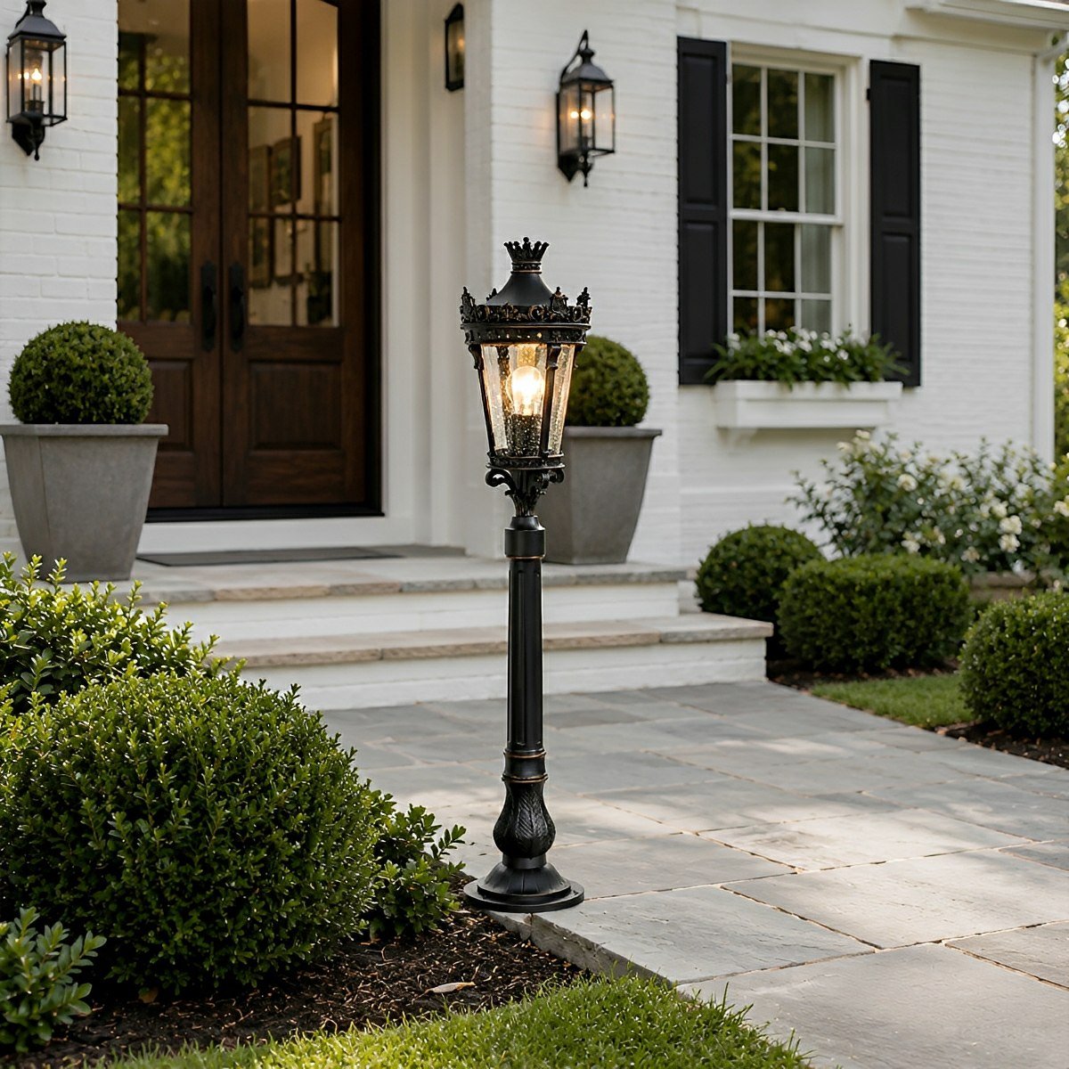 Dimmable Victorian Path Light Outdoor Bollard Light - Pulens