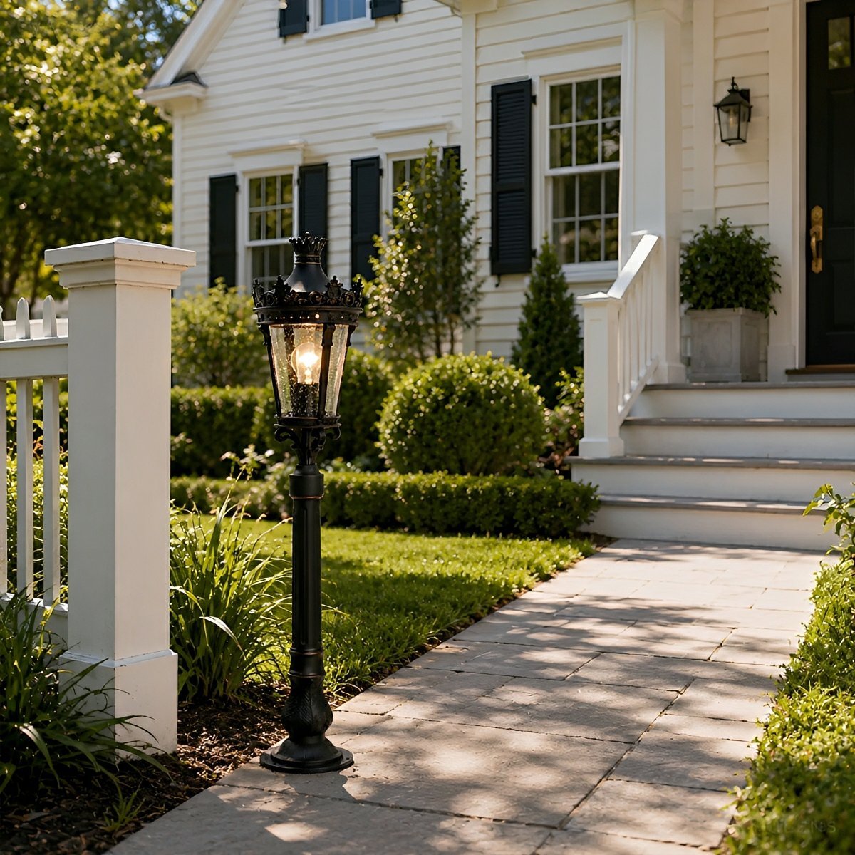Dimmable Victorian Path Light Outdoor Bollard Light - Pulens