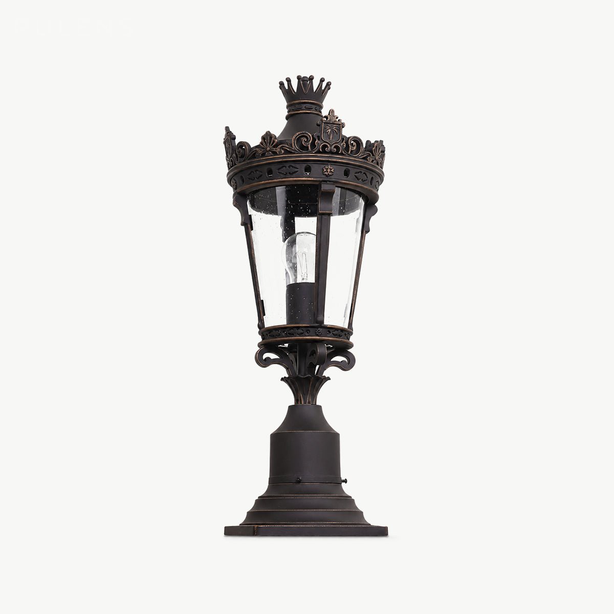 Dimmable Crown Castle Lantern Outdoor Post Light - Pulens