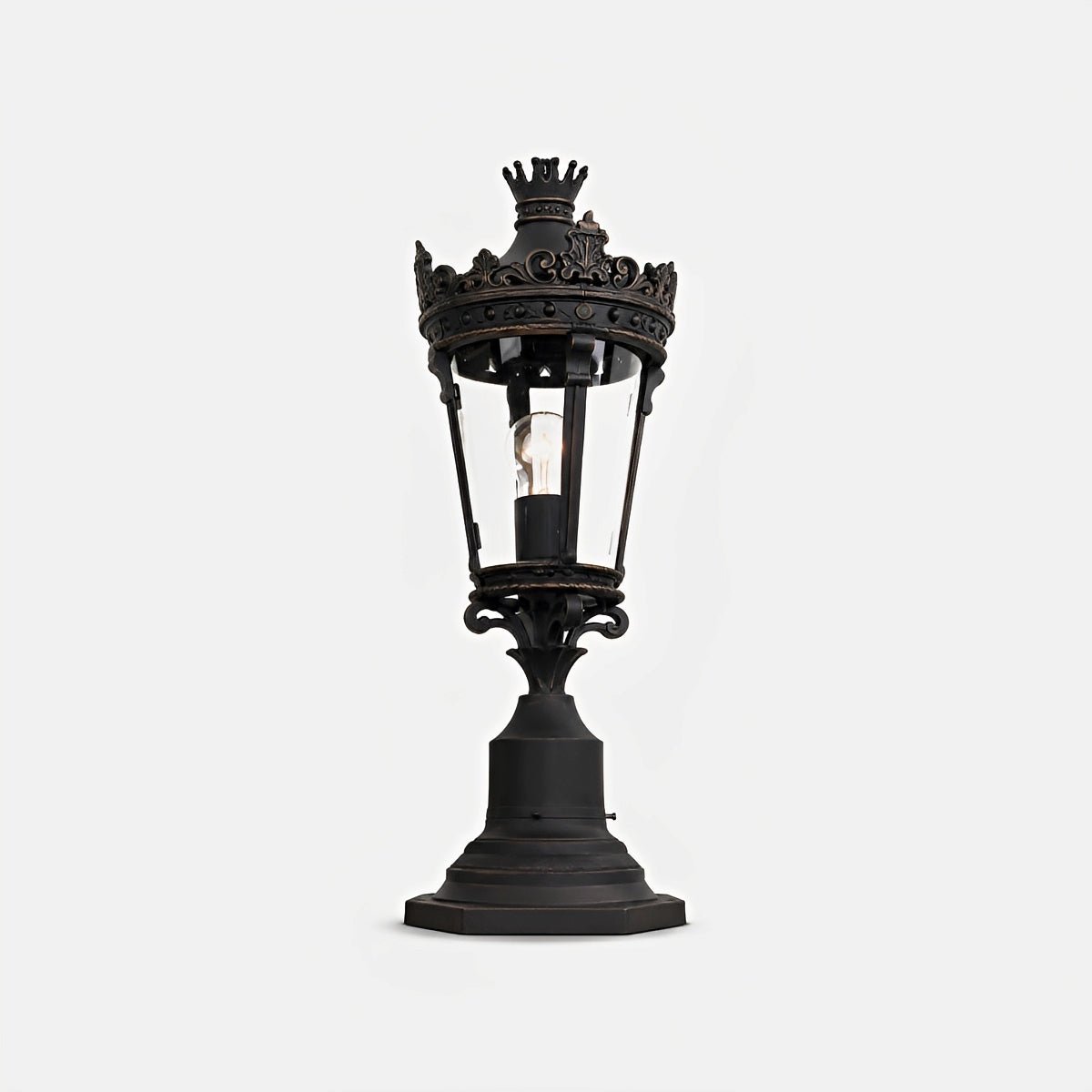 Dimmable Crown Castle Lantern Outdoor Post Light - Pulens