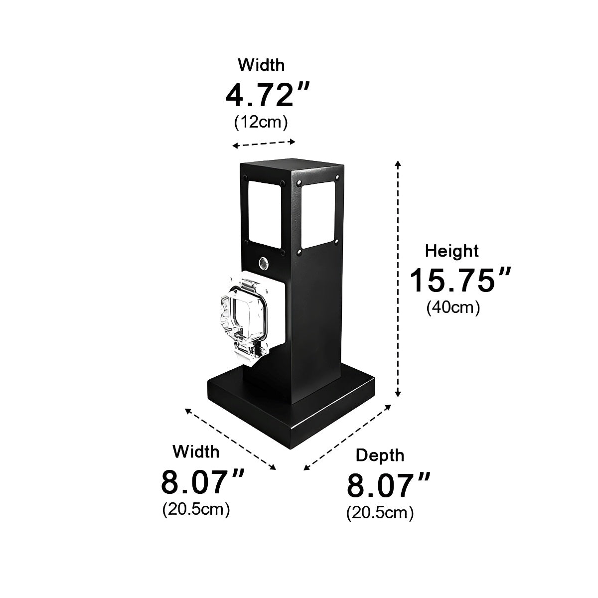 Steel Outdoor Waterproof Pathway Lights with GFCI-Protected Outlet - Pulens