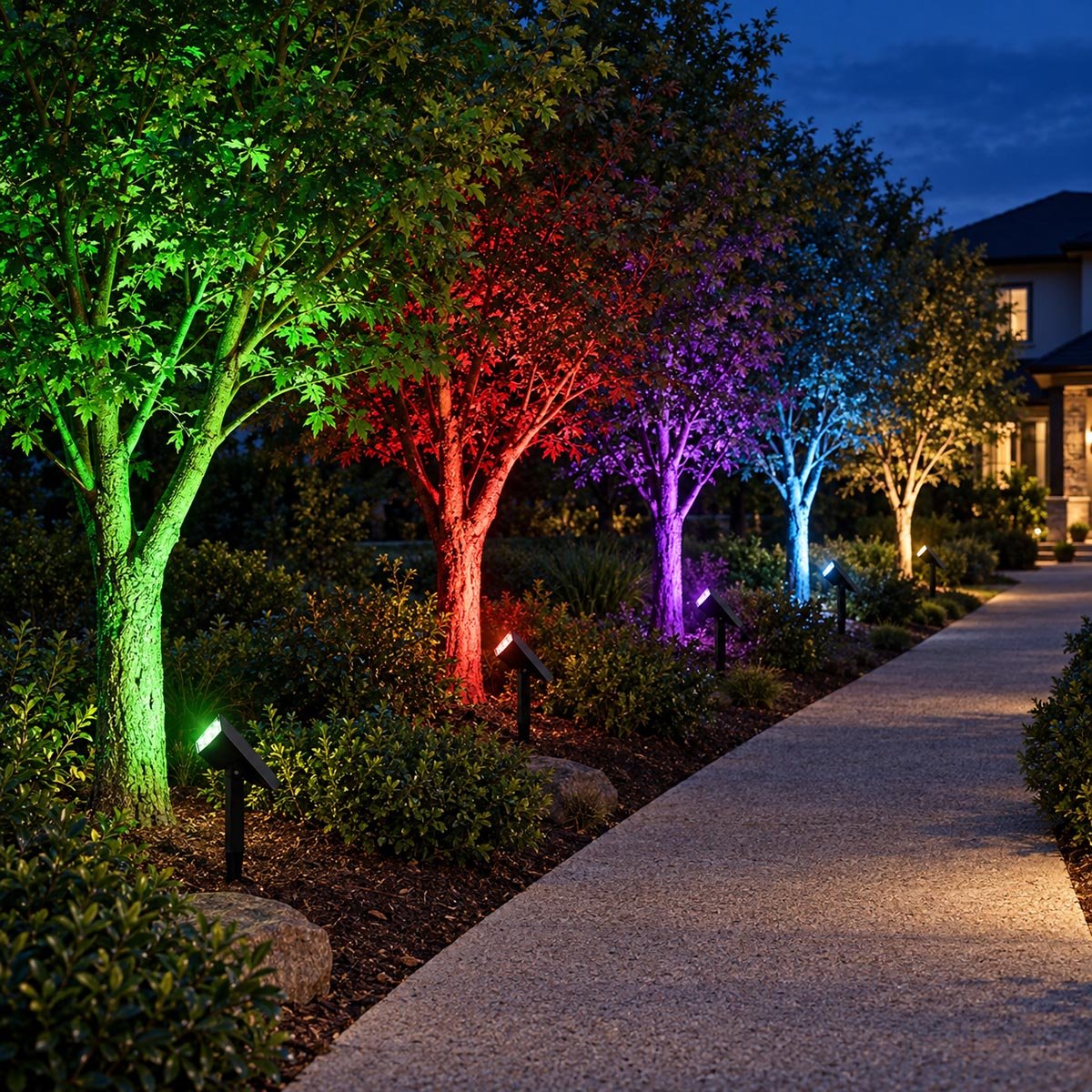 Waterproof Modern Solar LED Tree Spotlight Landscape Lighting - Pulens