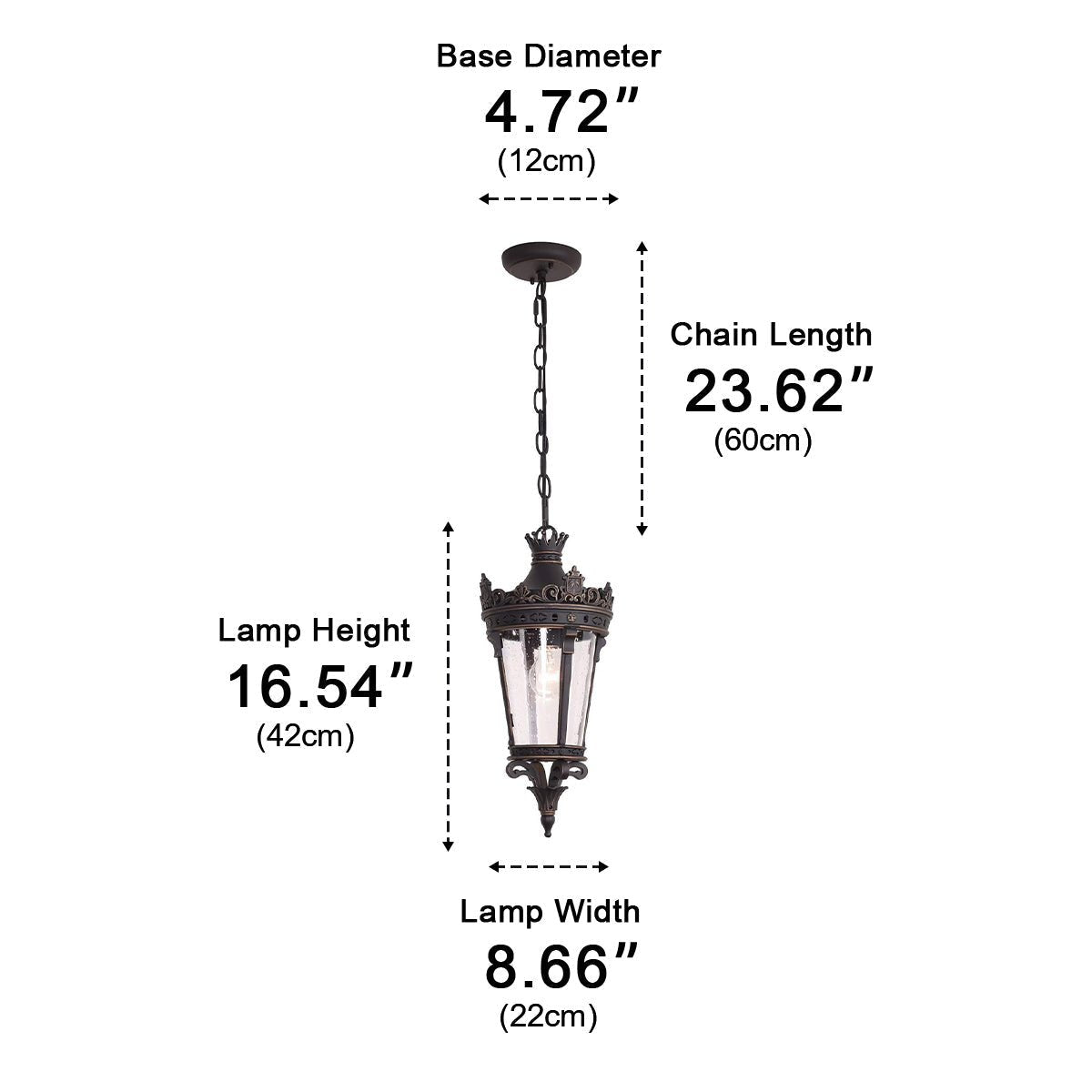 Dimmable European Castle Outdoor Pendant Light - Pulens