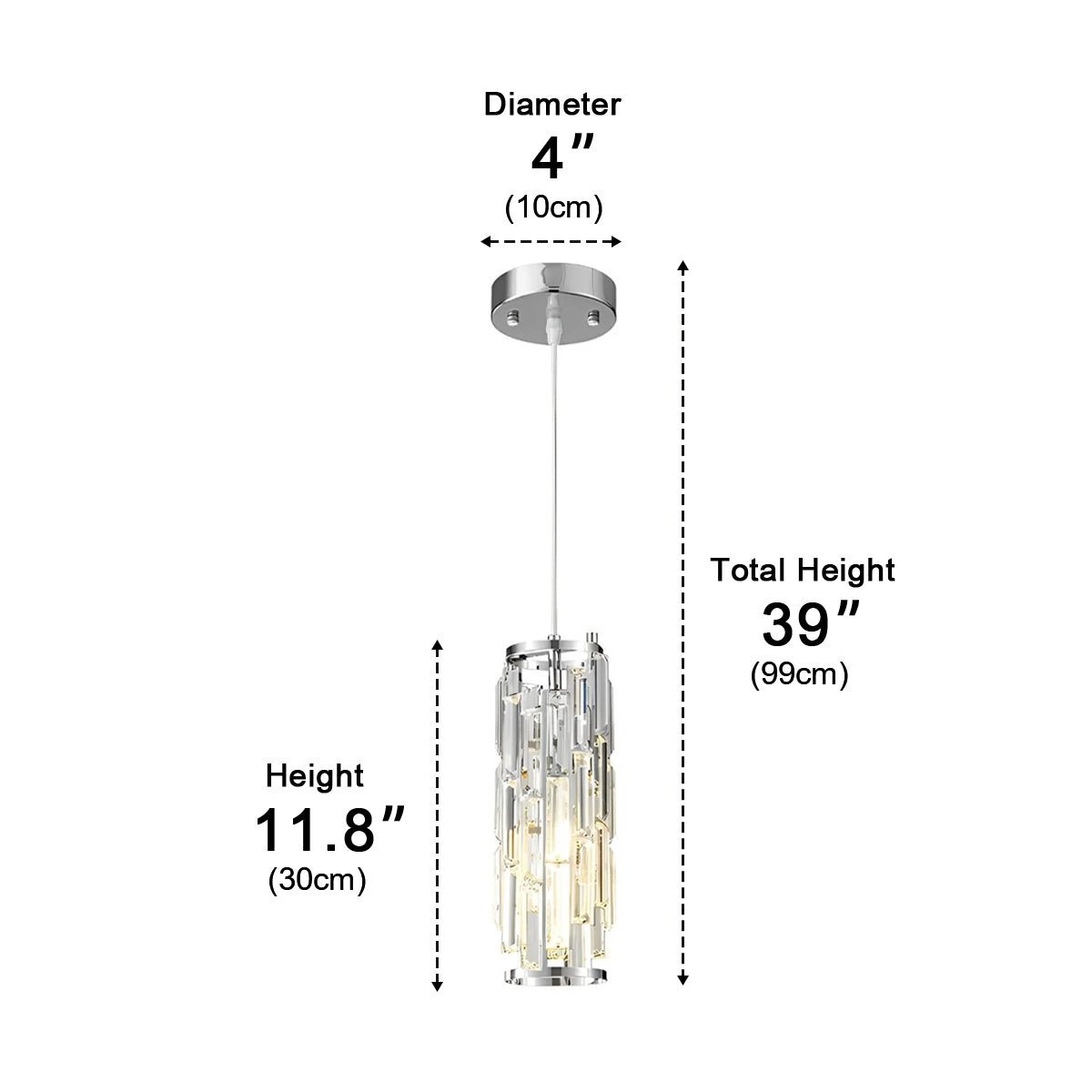 Dimmable Cascade Crystal Pendant Chandelier - Pulens