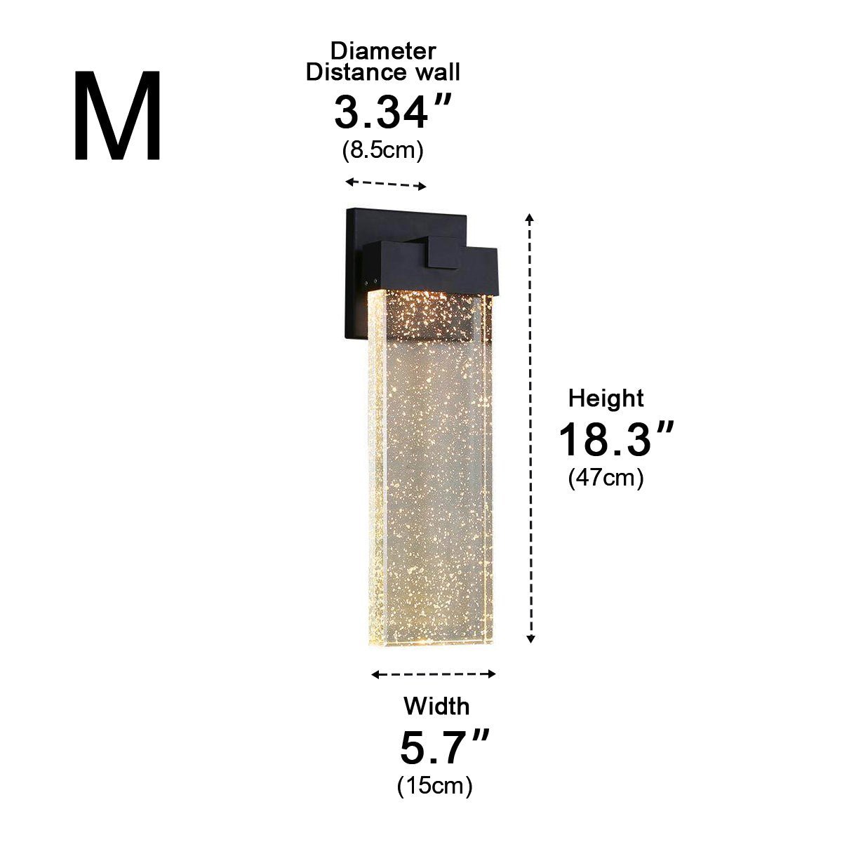 Modern Dimmable Crystal Bubble Outdoor Wall Light - Pulens