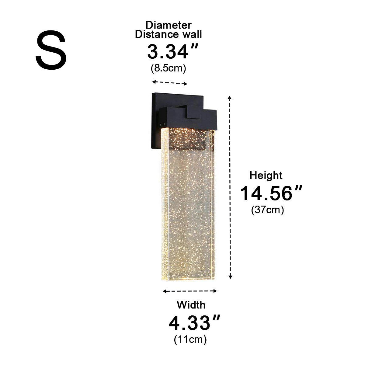 Modern Dimmable Crystal Bubble Outdoor Wall Light - Pulens