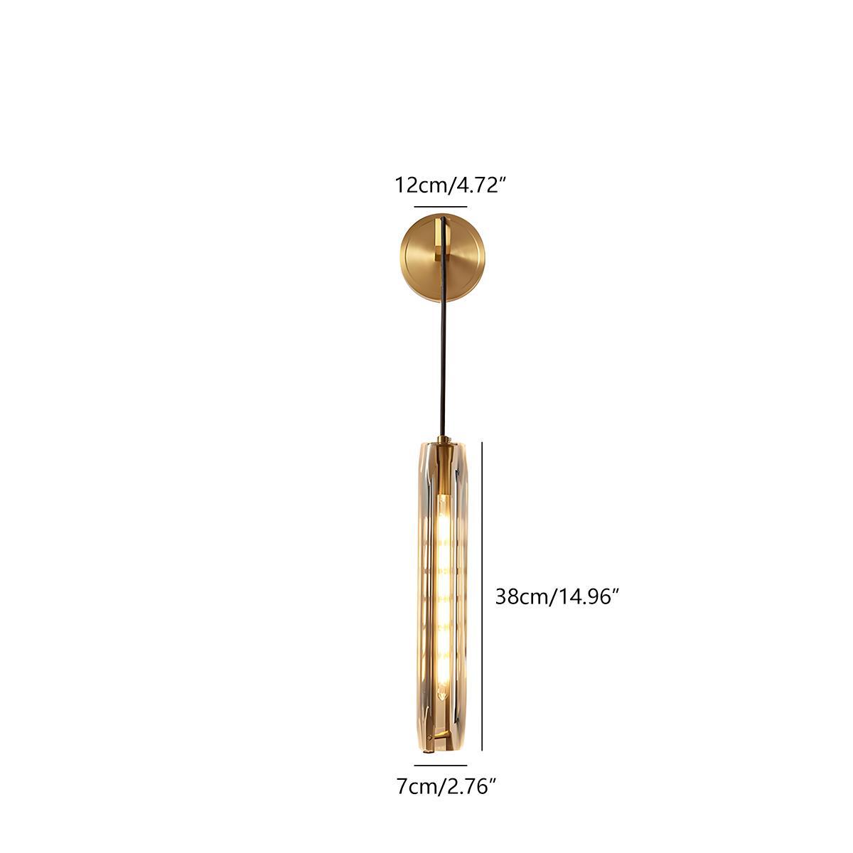 Dimmable Modern Cylinder Crystal Wall Sconce - Pulens