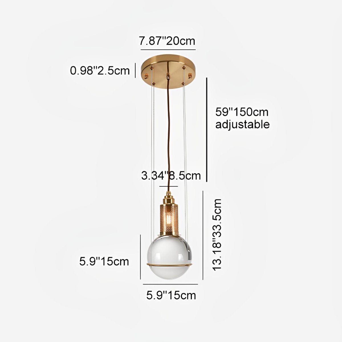 Dimmable Globe Glass Pendant Light - Pulens