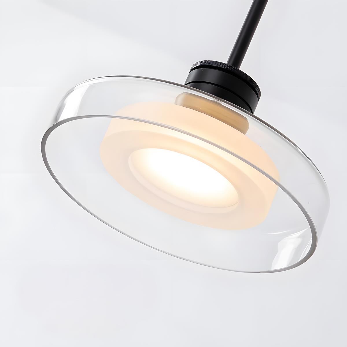 Modern Disc Pendant Light Round Glass