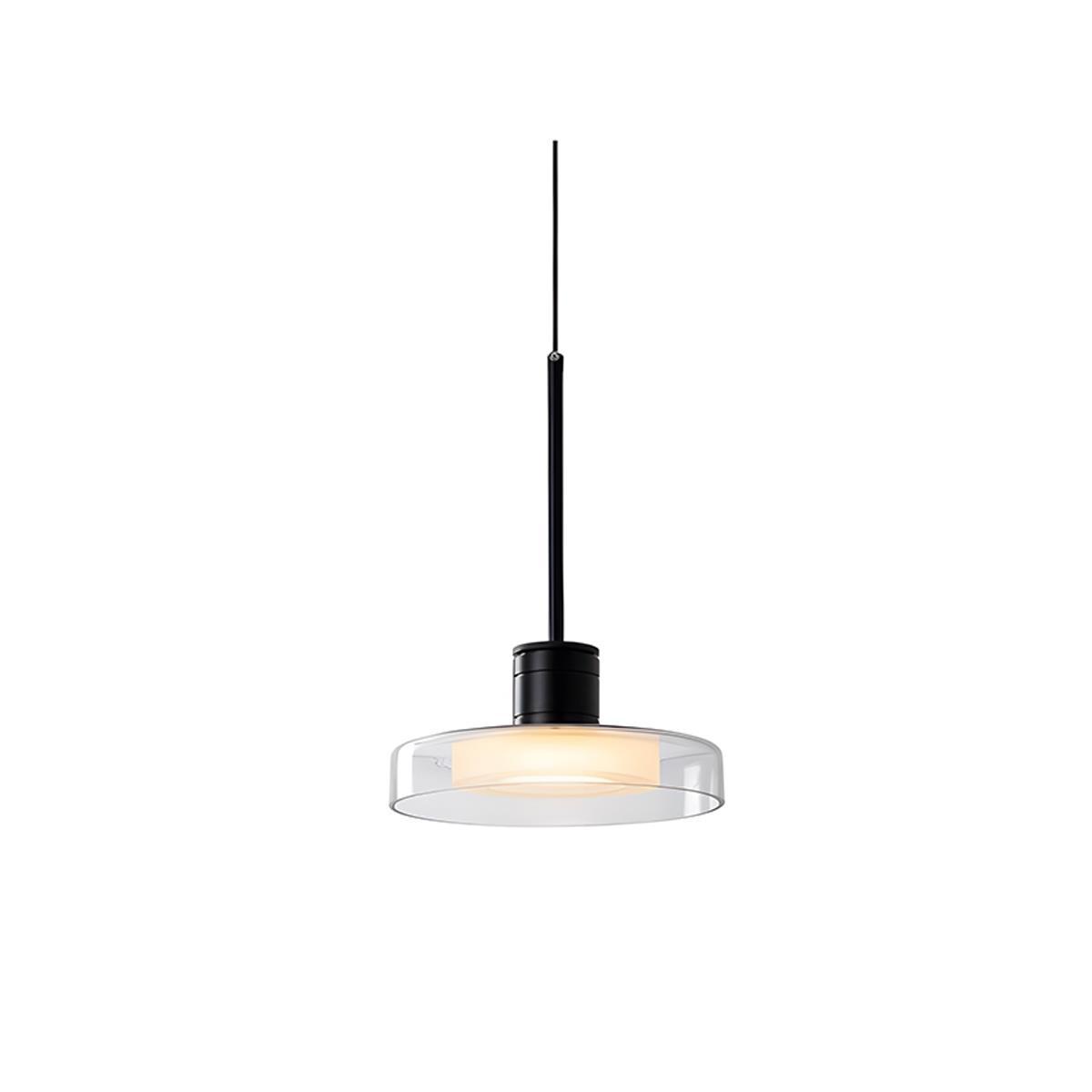 Modern Disc Pendant Light Round Glass