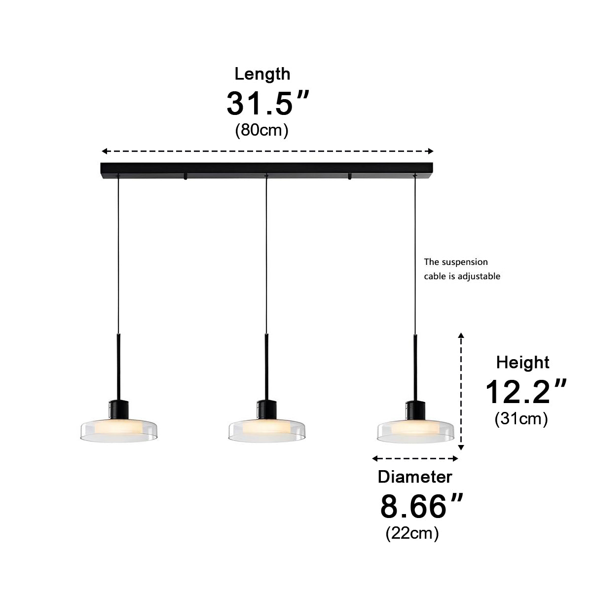 Modern Disc Pendant Light Round Glass