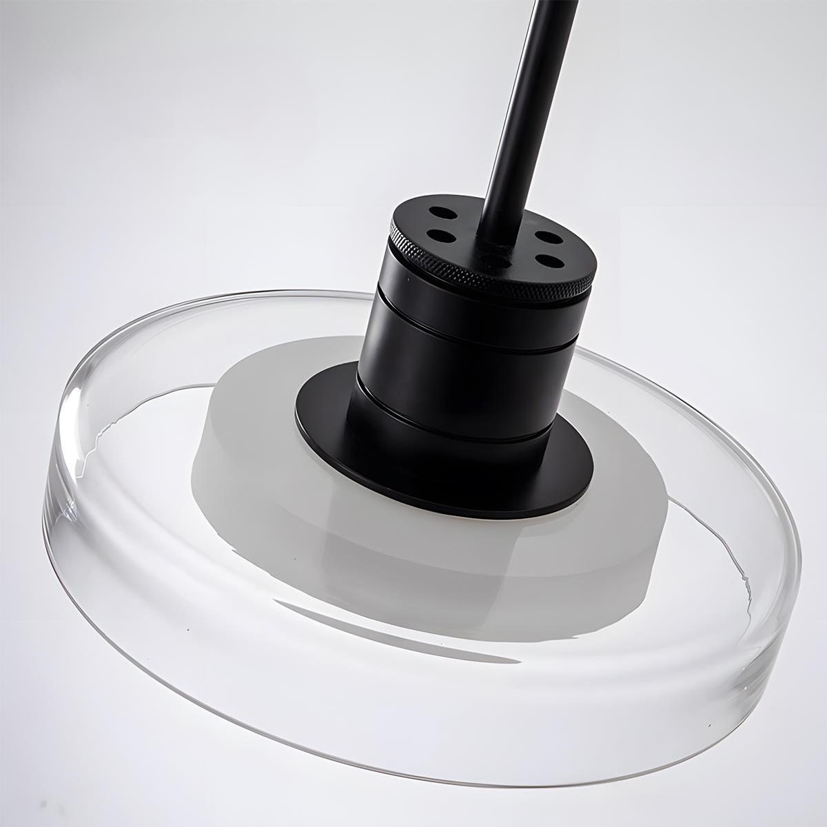 Modern Disc Pendant Light Round Glass