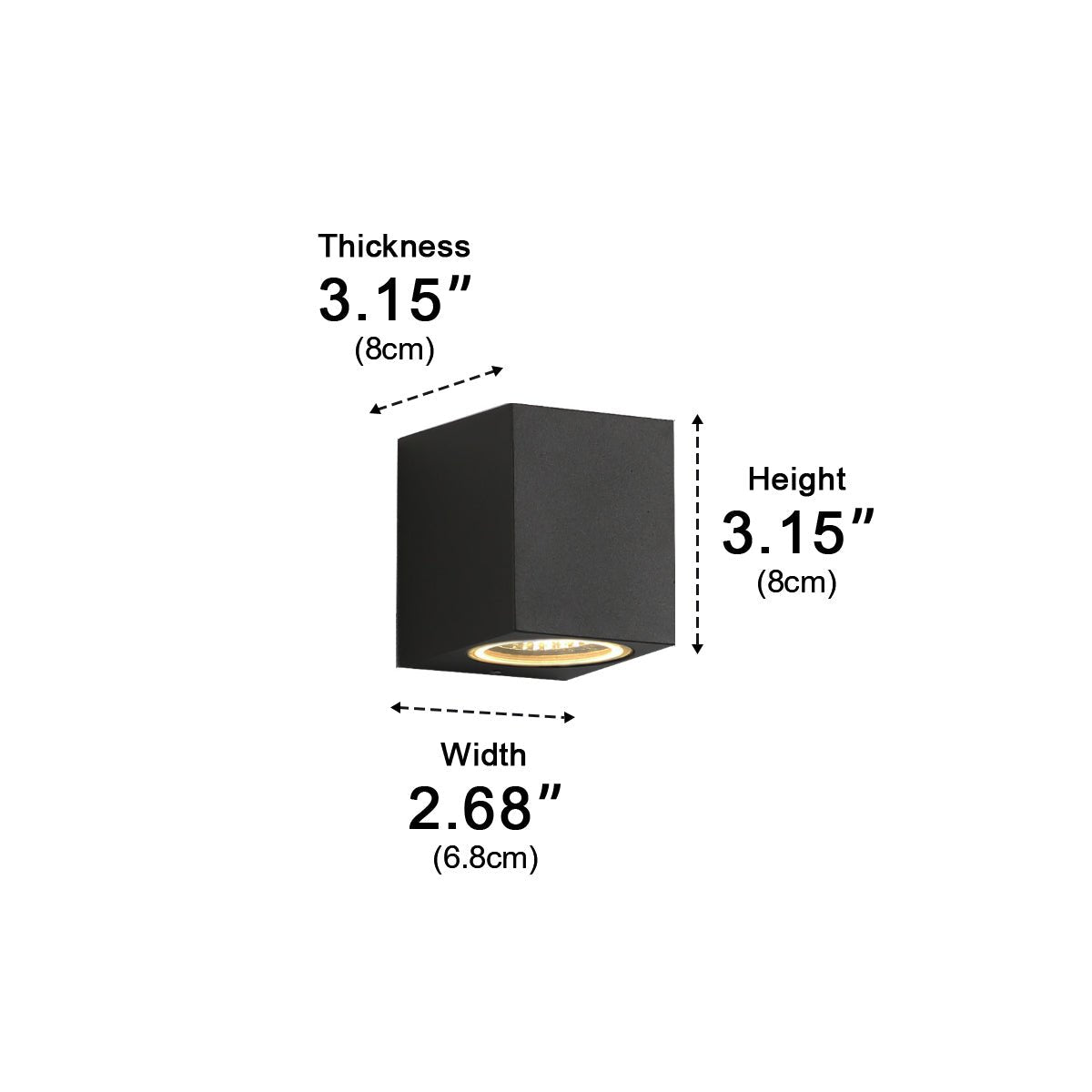Waterproof Modern Rectangular LED Outdoor Wall Light - Pulens