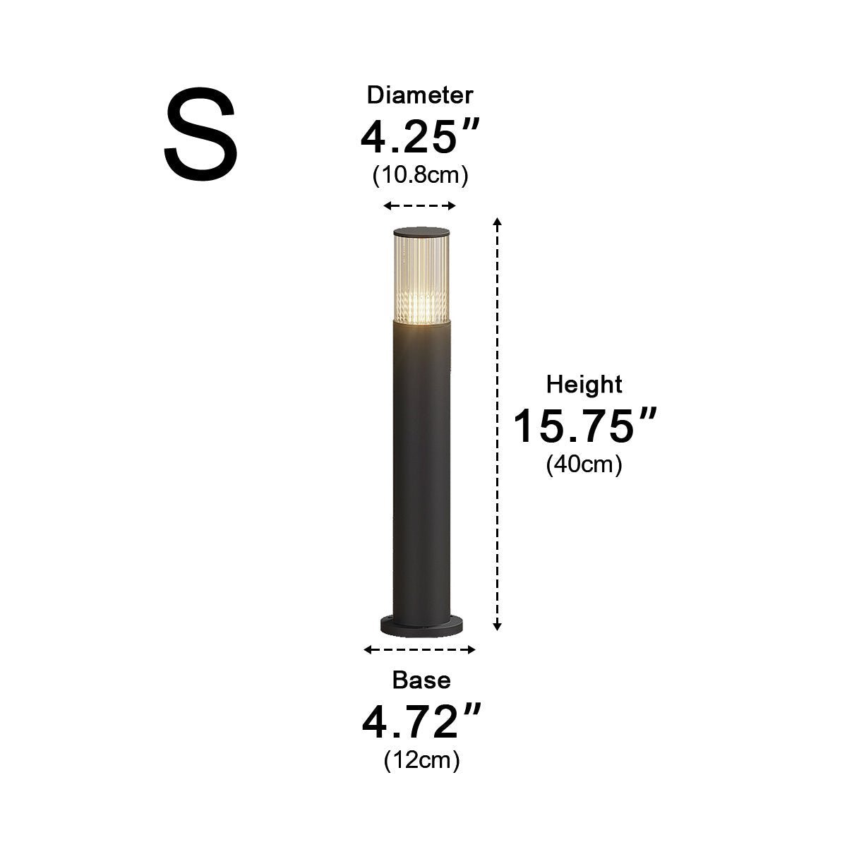 Modern Waterproof Cylinder LED Outdoor Bollard Light - Pulens