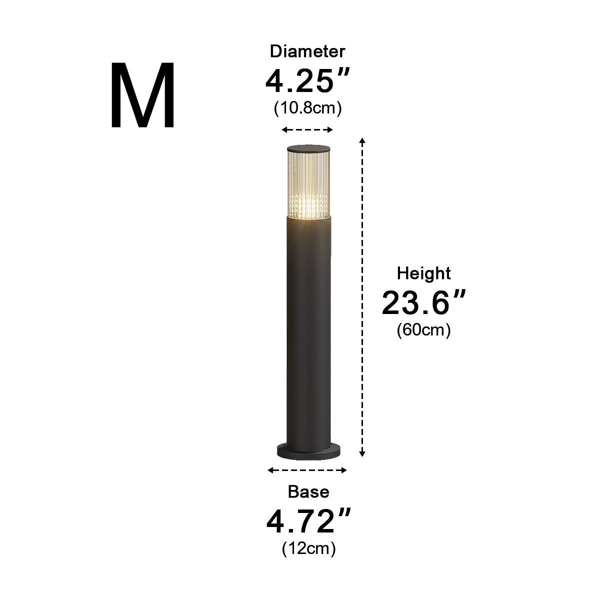 Modern Waterproof Cylinder LED Outdoor Bollard Light - Pulens
