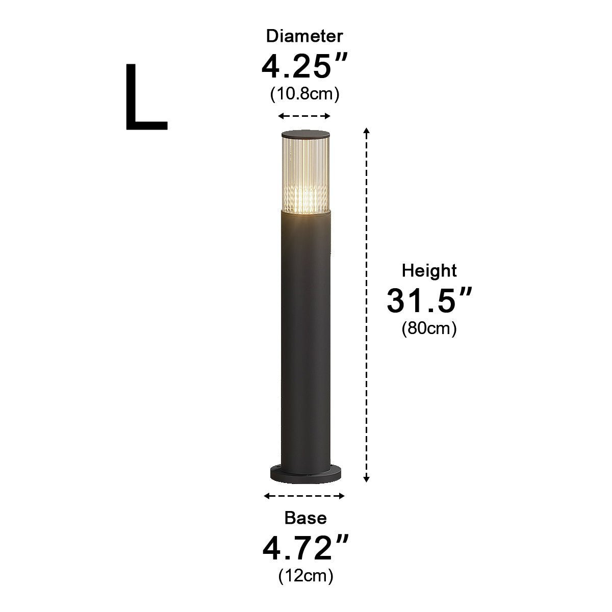Modern Waterproof Cylinder LED Outdoor Bollard Light - Pulens