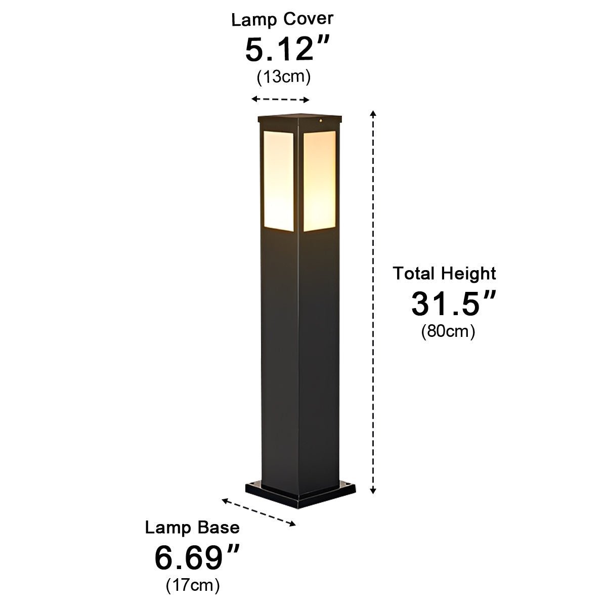 Dimmable Modern Bollard Path Light - Pulens