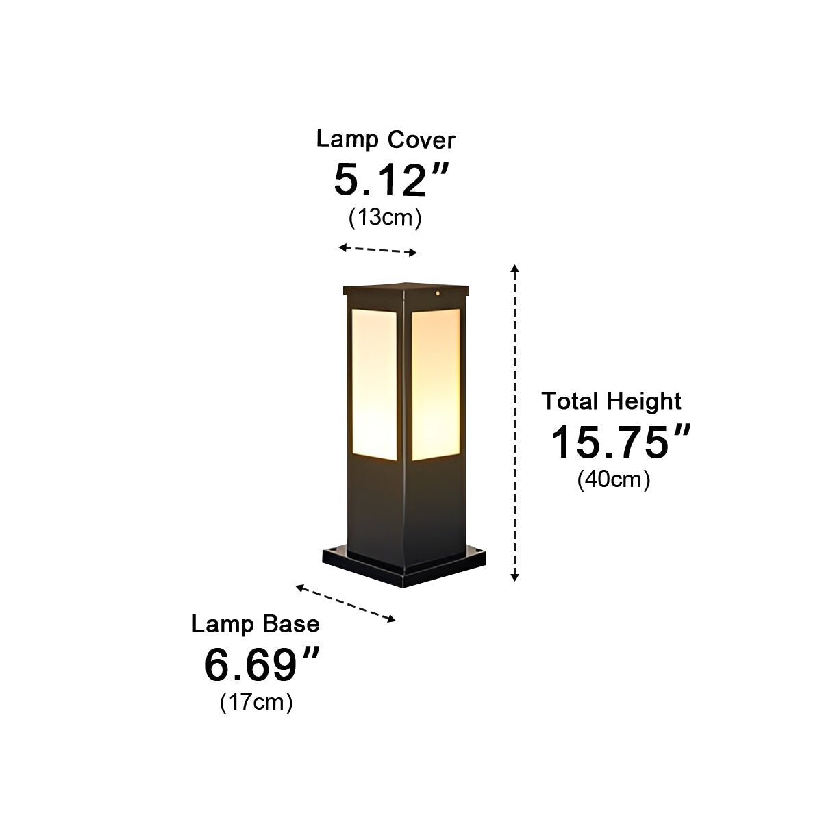 Dimmable Modern Bollard Path Light - Pulens