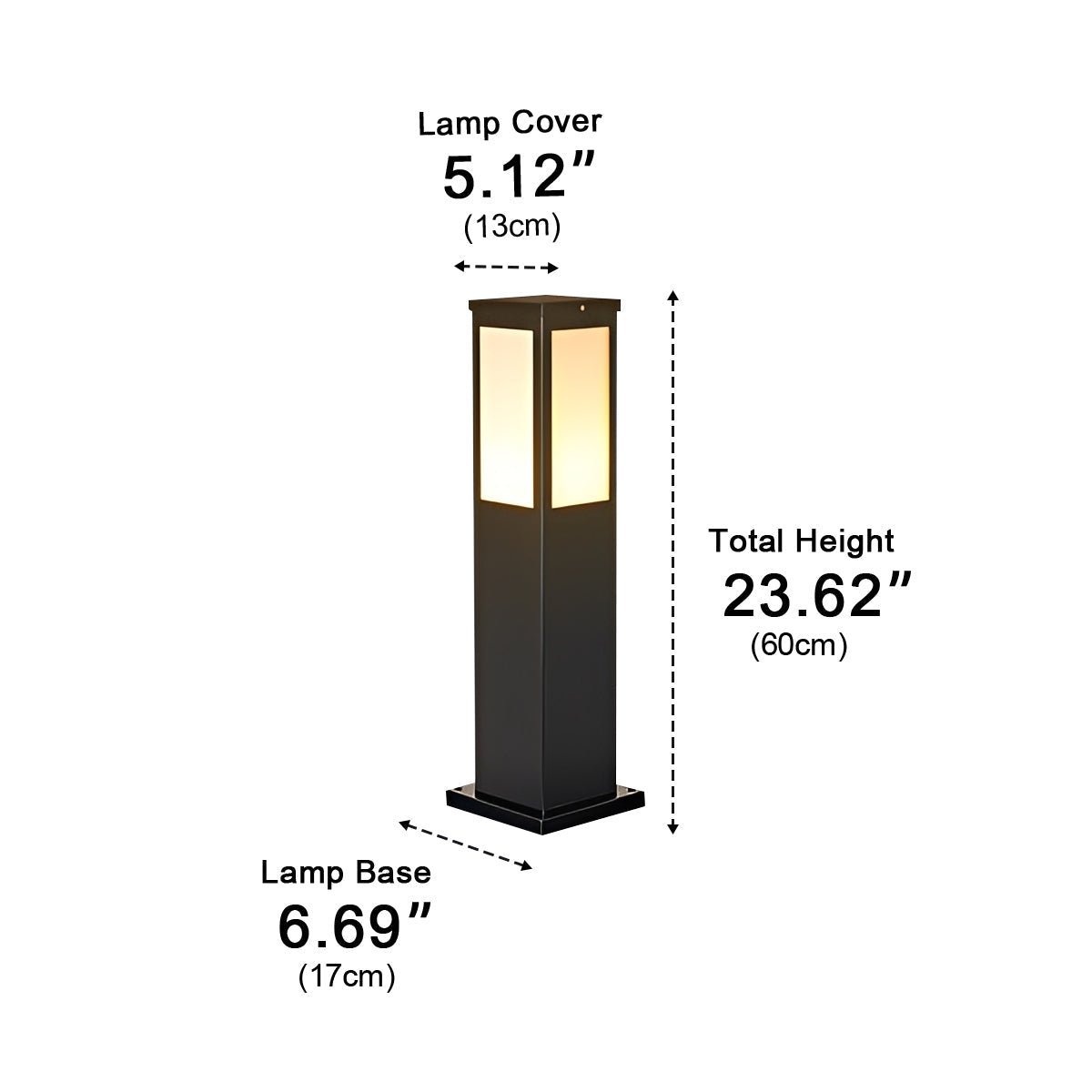 Dimmable Modern Bollard Path Light - Pulens